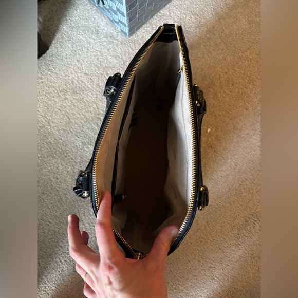 BRAHMIN- Duxbury Satchel Black Croc Embossed Handbag - Picture 5 of 13